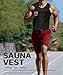 Men Sauna Vest Sweat Waist Trainer Zipper Hot Neoprene Tank Top Corset Compression Body Shaper Sauna Shirt Workout (Blackzip,3XL)
