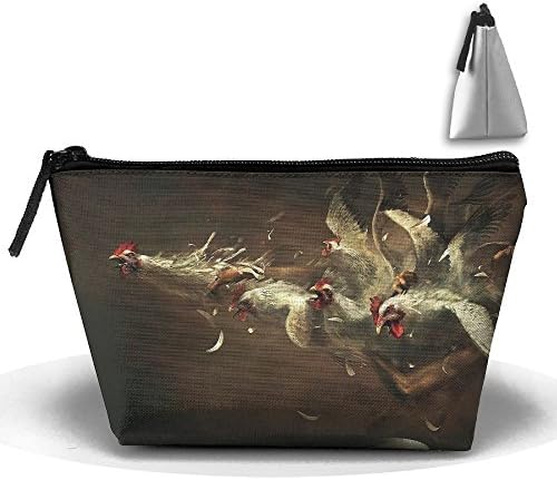 Portable Travel Storage Bags Crazy Jumping Chicken All Printed Clutch Wallets Big Pouch Purse Zipper Holder For Kits Medicine And Makeup Bag