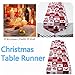 Red Table Runner, B bangcool Tassels Washable Dining Table Runner Holiday Home Decoration (67 x 14 in)