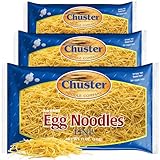 Chuster Fine Egg Noodles | Bulk 3 Pack of Enriched