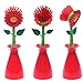 Flower Kitchen Sun Cleaning Brush Pan Pot Brush 1Pcs Multi Bathroom Plastic Brush Cleaning Tool Random Color