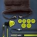 GOgroove AudiOHM iDX in-Ear Earbuds (Yellow) Noise Isolating Earphones with Mic, Tangle Free Cord, in-Line Controls for Music & Calls, Ergonomic Comfort Fit Headphones