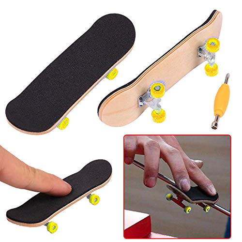 Forfar Finger skateboard Creative Complete Wooden Fingerboard Finger Skate Board Grit Box Foam