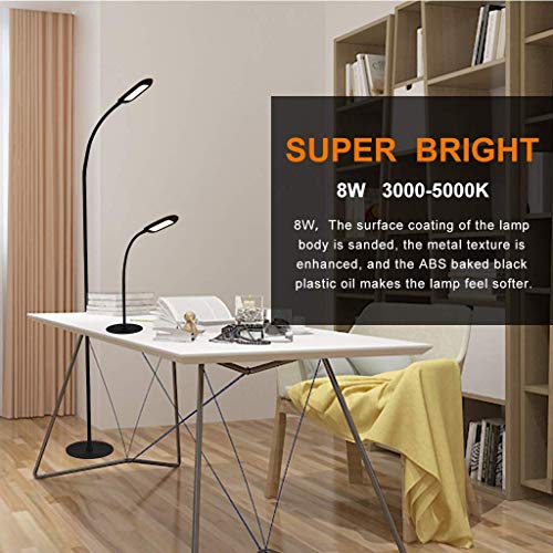 Shalomlite Floor Lamp Desk Lamp, 2in1 Dimmable Task Lamp with 5