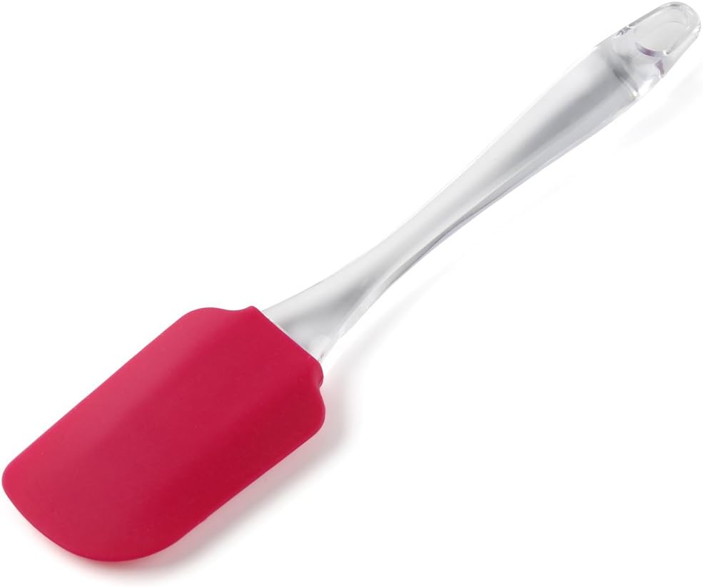 Shuowei Easy Flex Silicone Spatulas | Spatula for Home or Professional Baking Needs | Perfect Tools for Cake Decorating | Heat Resistant | Dark Red Cooking Utensils | Hanging Kitchen Supplies