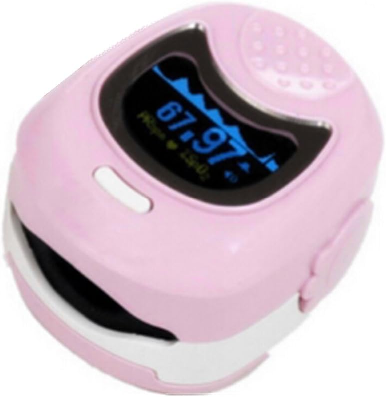BLYL Pediatric Kids Fingertip Pulse Oximeter SPO2 & PR Monitor CMS50QB OLED Dual Colour