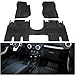 Winunite Front and Rear Floor Mats Compatible with Jeep Wrangler JK JKU 4 Door Unlimited 2014 2015 2016 2017 2018 All Weather Guard TPE Black Slush Floor Liner Set