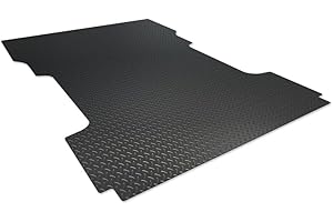 TLAPS 7422450532581 Compatible with 2015-2024 Ford F150 8 Feet (96") Long Bed Black Rubber Diamond Plate Truck Bed Mat