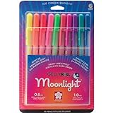 Sakura 38176 10-Piece Gelly Roll Assorted Colors Blister Card Moonlight 10 Bold Point Gel Ink Pen Set