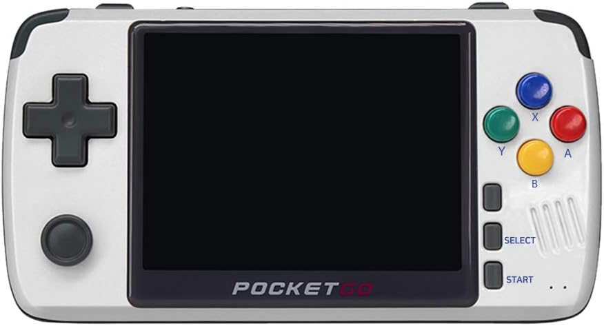 New PocketGo V2 Upgraded Retro Game Console Video Game Handheld Save Progress PS1/SNES Games Colorful 3.5" IPS Screen