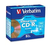 Verbatim CD-R 700MB 52X UltraLife Gold Archival Grade - Branded Surface & Hard Coat - 5pk Jewel Case - 96319