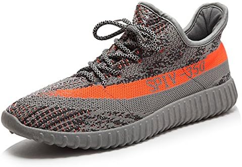 Men Women Non Slip Running Breathable Sneakers Unisex Casual Workout Gym Tennis Shoes GreyOrange 39