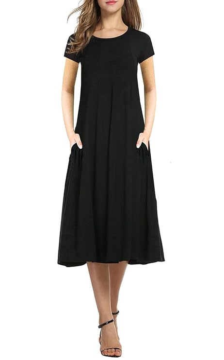 amazon black midi dress