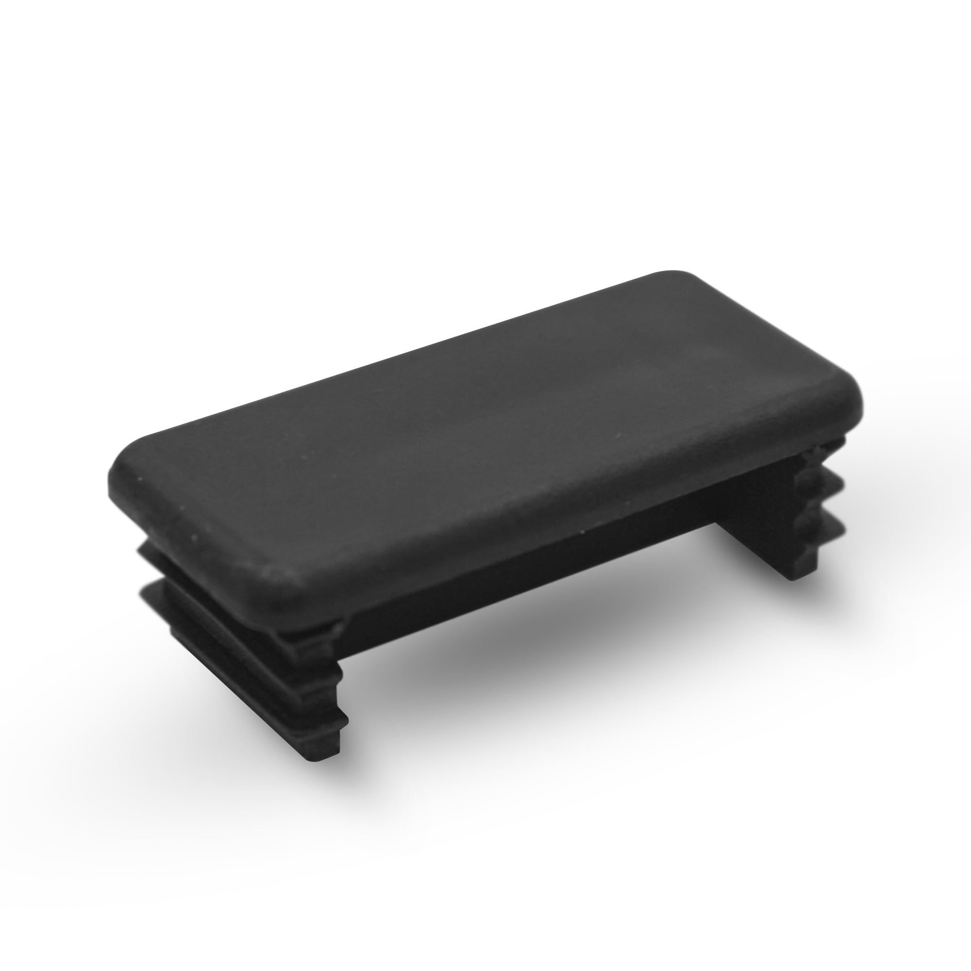 DOJA Barcelona | Profile End Caps | 41 x 21 Rectangular End Caps | Pack of 5 | Rectangular Pipe Plugs | Square Black Plastic End Caps | Chair Leg Caps Floor Protection for Single Installation
