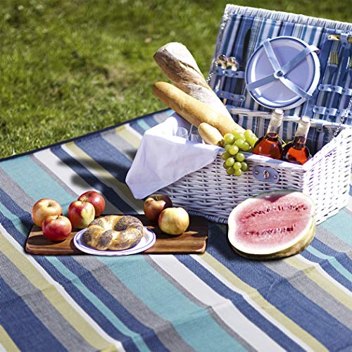 Besiva Picnic Mat, Extra Large Picnic Blanket Dual Layers for Outdoor Water-Resistant Handy Mat Tote Spring Summer Great for The Beach,Camping on Grass Waterproof Sandproof, 59" x 79",sr3 - Thumbnail 6