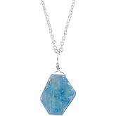 NJCRAFT Gemstone Handmade Pendant Necklace for Women |Natural Stone Healing Crystal Jewellery| Chain 16+2 Inch Adjustable | Gift Jewelry