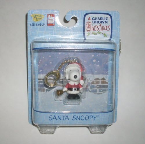 Charlie Brown Christmas Peanuts Snoopy Santa Keychain, Key Ring