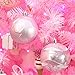 Sea Team 87-Pack Shatterproof Pink Christmas Ball Ornaments Set, Assorted Multi-Sized Hanging Baubles, Xmas Tree Decorations, Seasonal Décor for Holiday Wreath Garland, Hooks Included