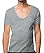 Collected Threads Men's Deep V-Neck Invisible Undershirts 3-Pack Medium Gray jT-V