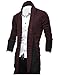 TAM WARE Mens Classic Fashion Marled Open-Front Shawl Collar Cardigan TWGG1308-WINE-US L