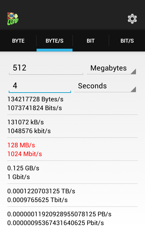 Amazon Com Byte Bit Calculator Tool Appstore For Android