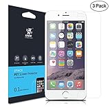 iPhone 6 Screen Protector, iXCC 4.7 Inch Japanese 0.1mm PET [Anti-scratch, Anti-Bubble] iPhone 6s / iPhone 6 HD Screen Protector - 3 Packs