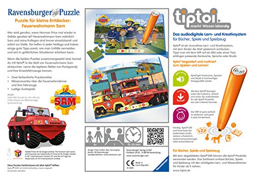 Ravensburger tiptoi 00046 - Puzzle für kleine Entdecker: Feuerwehrmann Sam / 2x24 Teile Puzzle von Ravensburger ab 4 Jahren – Bild 3