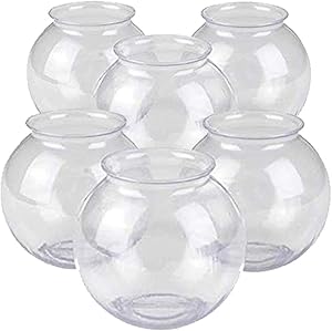 Kicko Plastic Ivy Bowls - 6 Pack of 16 Oz. Tub - Perfect for Home Decor, Centerpiece, Carnival Game Accessory, Ornament Holder, Party Supplies, Sweet Treats