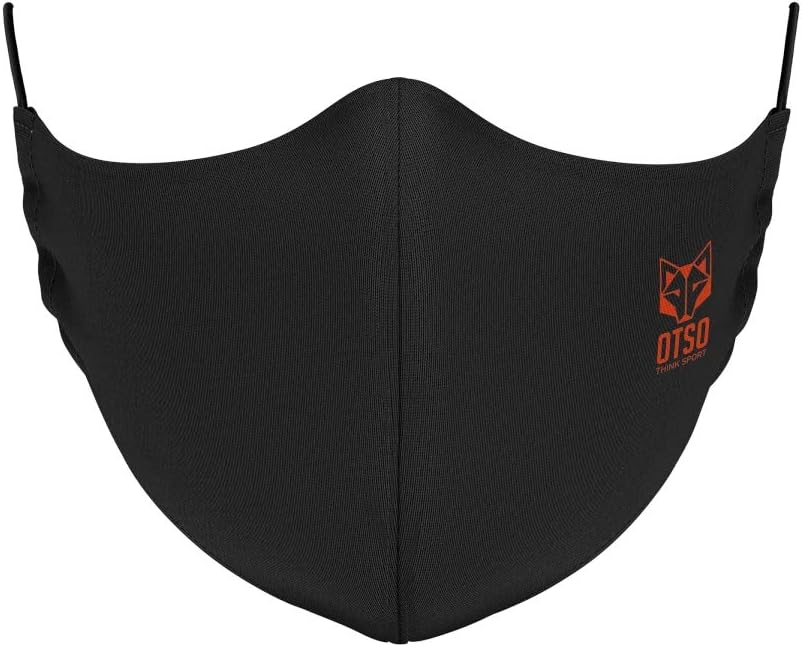 OTSO MASK BLACK Night Breathable and Comfortable 3-Layer Reusable Machine Washable. Exclusive and Unique Design. Size L. MADE IN EUROPE