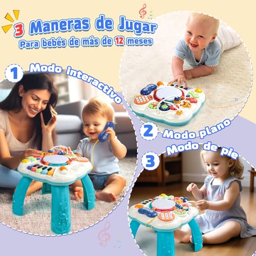 Toys Children 1 Year - Table Activities Baby Toy Montessori Babies Girl 1 2 Years Christmas Gift Musical Instruments Children's Sounds and Lights Educational Gifts for Children 1 2 Years 9 12 Months