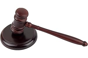 RP Remarkable Power, Wooden Gavel Block Set for Gavels Fast Wooden Gavel and Sound Block for Judge Lawyer Auction