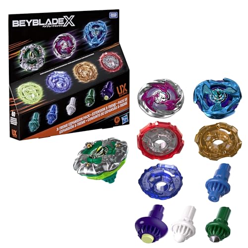 BEY BLADE X X-Treme Expansion Pack | Includes 3 Blades, 4 Ratchets, 5 Bits | Battling Tops Game Toys, Ages 8+
