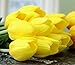 StillCool Artificial Flowers Tulip 12pc/set Pu Stunning Holland Mini Tulip Real Touch Wedding Flower Artificial Flowers Latex Plants for Party Home Hotel Event Christmas Gift Decoration (Yellow)