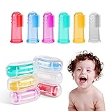 Baby Finger Toothbrush (6 PCS),Tinabless Baby Food Grade Silicone Toothbrush With Case Set for Infant &Toddlers, Toothbrush Teether