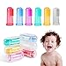 Baby Finger Toothbrush (6 PCS),Tinabless Baby Food Grade Silicone Toothbrush With Case Set for Infant &Toddlers, Toothbrush Teether
