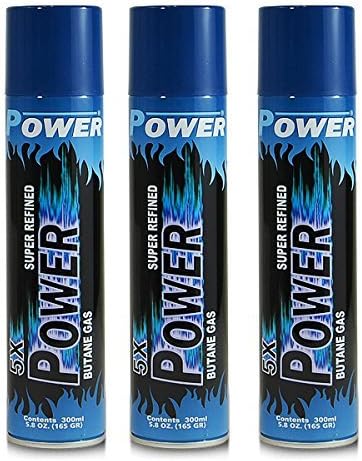 3 cans of Power 5x 300ml Super Refined Butane Fuel by Power 5X