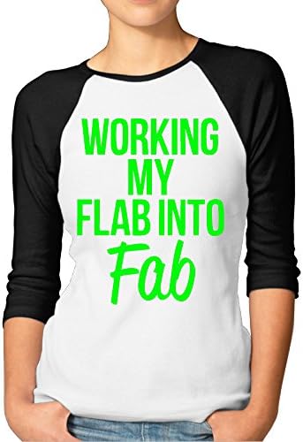 Working My Flab Into Fab Baseball T Shirts Casual Round Neck