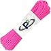 Paracord Planet Genuine Type III 550lb Paracord – Nylon Cord in Solid, Multi, and Reflective Colors – Neon Pink (100 ft)