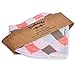 LovePink Baby Girl Bandana Drool Bibs by Pashoshi – 4 Pack of Cute Absorbent Cotton / Fleece Bibs with Free Feminine Headband - Modern & Fashionable Baby Gift Set for Girl Infant – 5 Star Product