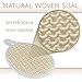 BERGMAN KELLY Exfoliating Sisal Back Scrubber and Pad (4 Pack) - Stronger Than Loofah