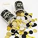 NICROLANDEE Black Gold Party Supplies - 4 Pack Black and Gold Heart Foil Dots Tissue Confetti Push Pop Sprinkle Confetti Poppers Cannon for Birthdays, Weddings, Graduation Decorations 2022