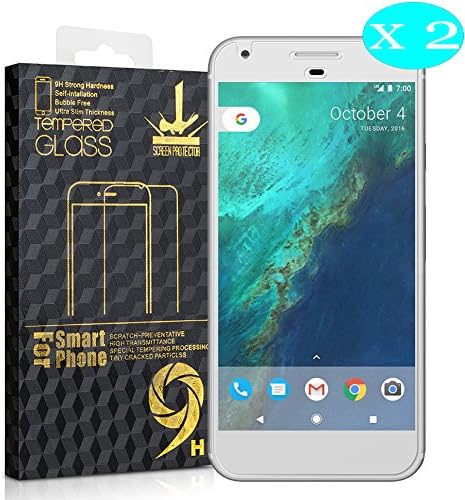 Google Pixel Screen Protector,[2 Pack]TKOXI HD Clear 9H Hardness Case Friendly Tempered Glass Screen Protectors for Google Pixel, 5.0 inch,Lifetime Replacement Warranty