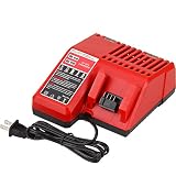 Topbatt Replacement for Milwaukee M18 Battery Charger 14.4V-18V Lithium ion XC 48-11-1850 48-11-1840 48-11-1815 48-11-1828