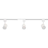 East Grove Home Amped Collection 3-Light 48in Field Cuttable LED Track Lighting Kit with 3 LED 3000K Warm White Track Heads, 