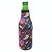 Beer Bottle Cooler Sleeve Set of 6 Fun Trendy Design 3mm Neoprene Zipper Sleeve Fully Stitched Insulated Beer Bottle Covers