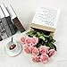 famibay 10pcs Artificial Flowers Rose Bouquets Vantage Fake Silk Rose Flowers with Leaf and Plastic Stem for Home Wedding Party Mother's Day Garden Hotel Decoration Pink
