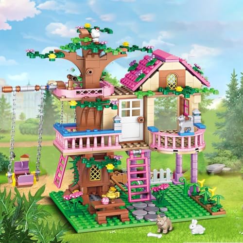 Brastoy Blocos de Montar Construção Casa na Árvore Brinquedos Infantil 504 Peças