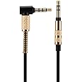 UNCLE LIGHT Replacement Audio Cable for Marshall Headphones, Compatible with Monitor Major 2 II Major 3 III Major 4 IV Mid Headphones 3.5mm Male Stereo Jack Cord, 1.2 Meters, No Inline Control, Black