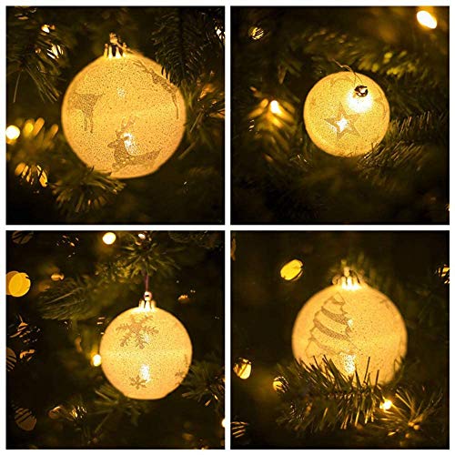 20pcs 60mm/2.4'' DIY Fillable Clear Plastic Ornament Balls,with A