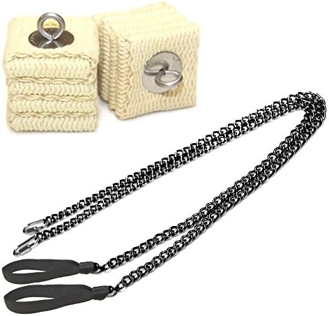 Pair of Pro Chain Cathedral Fire Poi Medium